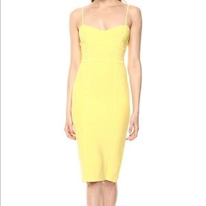 New Bcbgmaxazria yellow bodycon bandage dress